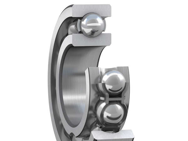 Enoredni kroglični ležaji z režami za polnjenje